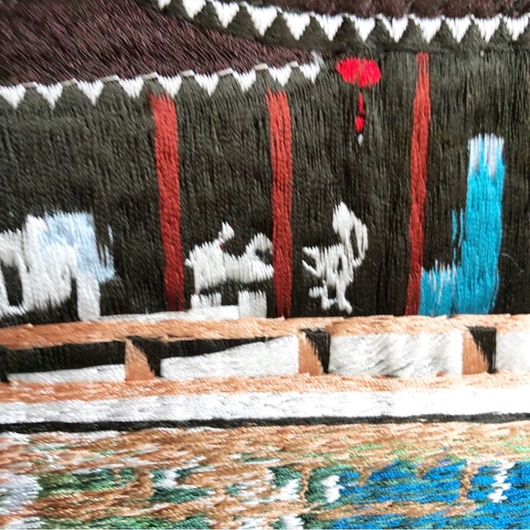 Vintage Asian Silk Embroidery Landscape Painting - Picture 9 of 16